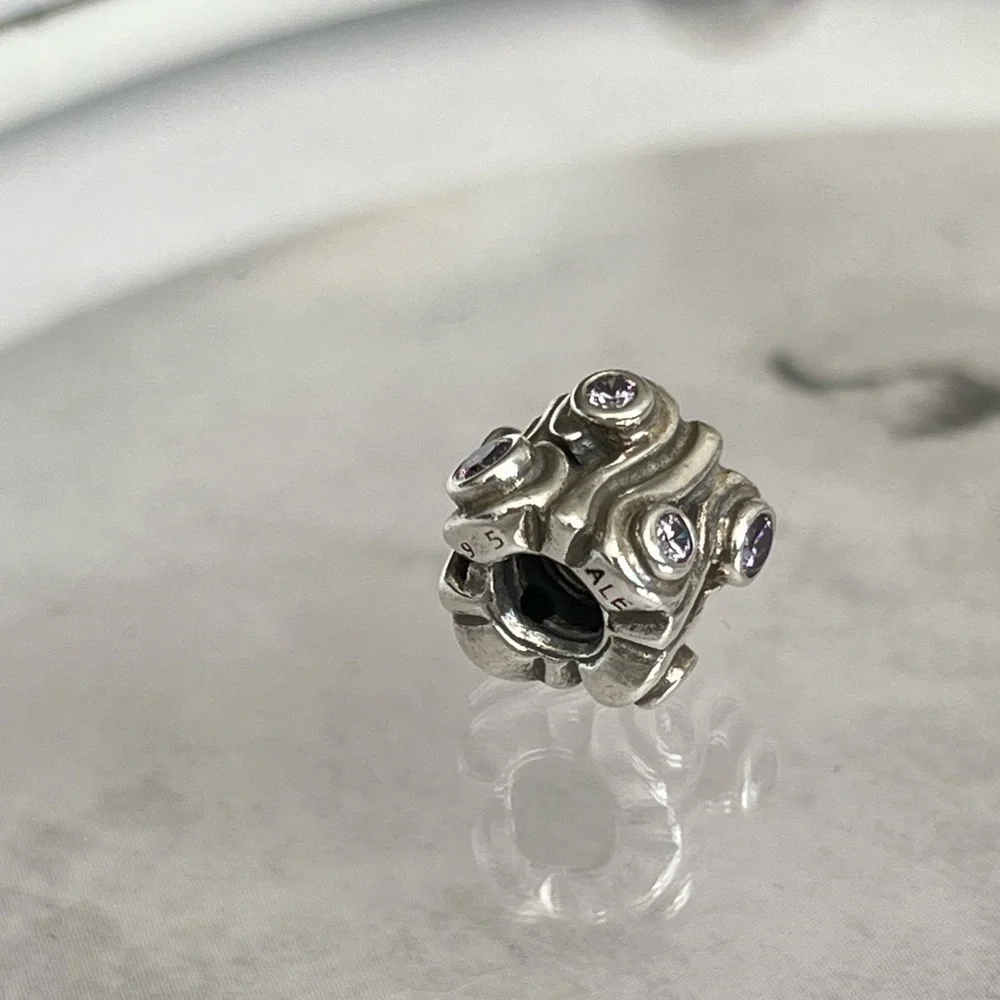 Pandora Ocean Wave Purple CZ Charm